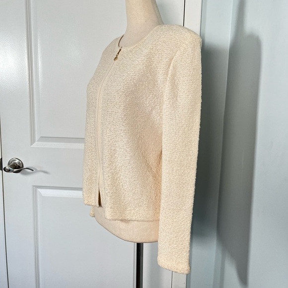 St.John Collection by Marie Gray boucle ivory ladies jacket size 10 - Picture 9 of 13